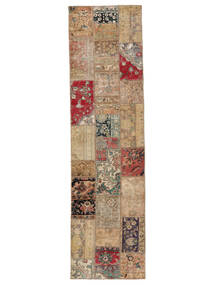 85X310 Patchwork Teppich Moderner Läufer Braun/Orange (Wolle, Persien/Iran) Carpetvista