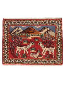  Persischer Asadabad Teppich 63X84 Dunkelrot/Schwarz (Wolle, Persien/Iran)