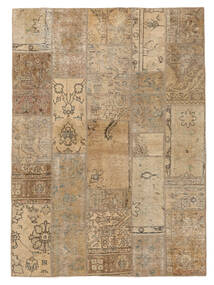 168X233 Patchwork Teppe Moderne Brun/Oransje (Ull, Persia/Iran) Carpetvista