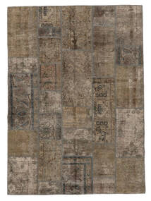 Patchwork Teppich 169X236 Braun/Schwarz Wolle, Persien/Iran Carpetvista