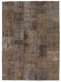 Patchwork Teppich 173X235 Braun/Schwarz Wolle, Persien/Iran Carpetvista