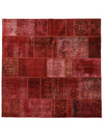  205X206 Patchwork Teppich Quadratisch Dunkelrot/Schwarz Persien/Iran Carpetvista