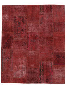 Patchwork Teppich 207X254 Dunkelrot/Schwarz Wolle, Persien/Iran Carpetvista