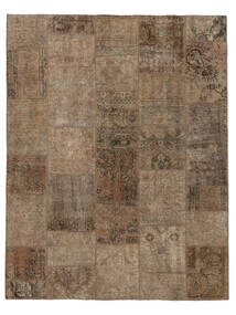 199X254 Patchwork Teppich Moderner Braun/Schwarz (Wolle, Persien/Iran) Carpetvista