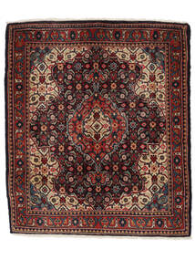  Sarouk Rug 80X92 Persian Wool Black/Brown Small Carpetvista