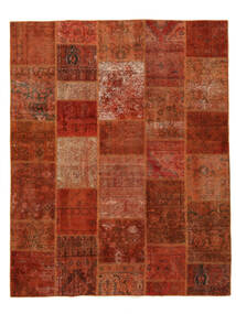  Patchwork Rug 206X257 Vintage Persian Wool Dark Red/Brown Carpetvista