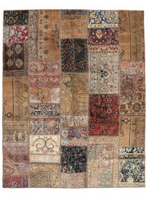 Patchwork Rug 199X252 Brown/Black Wool, Persia/Iran Carpetvista