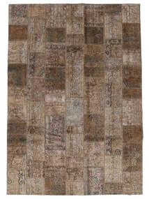  252X357 Vintage Groß Patchwork Teppich Wolle, Carpetvista