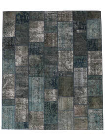 254X299 Patchwork Teppich Moderner Schwarz/Dunkelgrau Großer (Wolle, Persien/Iran) Carpetvista