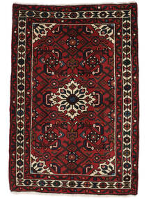 Tapete Persa Hosseinabad 67X99 Preto/Vermelho Escuro (Lã, Pérsia/Irão)