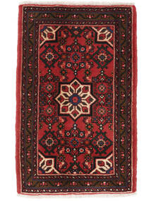 60X94 Dywan Orientalny Hosseinabad Czarny/Ciemnoczerwony (Wełna, Persja/Iran) Carpetvista