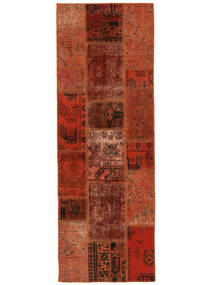 73X206 Patchwork Rug Modern Runner
 Dark Red/Black (Wool, Persia/Iran) Carpetvista