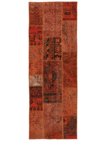 73X205 Patchwork Rug Modern Runner
 Dark Red/Black (Wool, Persia/Iran) Carpetvista