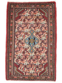 65X100 絨毯 オリエンタル アサダバード ダークレッド/ブラック (ウール, ペルシャ/イラン) Carpetvista