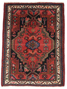  65X87 Hamadan Teppe Svart/Mørk Rød Persia/Iran Carpetvista