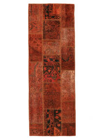 72X207 Patchwork - Persien/Iran Teppich Moderner Läufer Dunkelrot/Schwarz (Wolle, Persien/Iran) Carpetvista