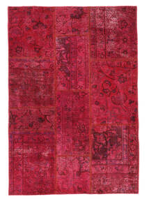  Patchwork Teppe 105X151 Vintage Persisk Ullteppe Mørk Rød/Svart Lite Carpetvista