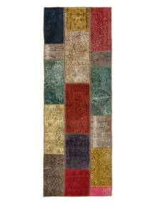  Persischer Patchwork Teppich 74X205 Läufer Braun/Dunkelrot (Wolle, Persien/Iran)