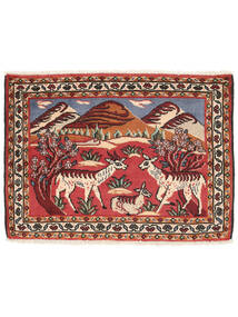 絨毯 ペルシャ アサダバード 65X90 深紅色の/黒 (ウール, ペルシャ/イラン)