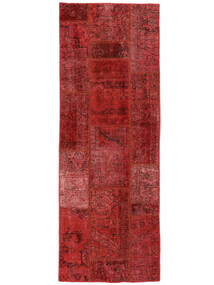 75X208 Patchwork Rug Modern Runner
 Dark Red/Red (Wool, Persia/Iran) Carpetvista