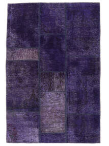  Patchwork Rug 106X156 Vintage Persian Wool Black/Dark Purple Small Carpetvista