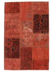 103X156 Patchwork Teppe Moderne Mørk Rød/Svart (Ull, Persia/Iran) Carpetvista