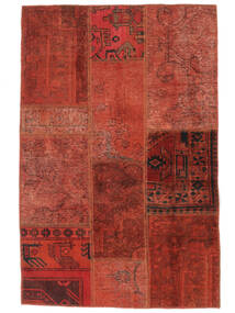 Tapis Patchwork 102X156 Rouge Foncé/Noir (Laine, Perse/Iran)
