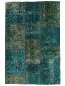 Patchwork - Persien/Iran Teppich 103X156 Schwarz/Dunkelgrün Wolle, Persien/Iran Carpetvista