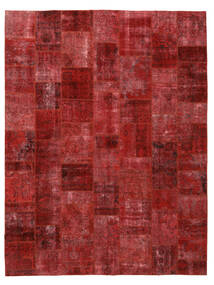 Tapis Patchwork 309X405 Rouge Foncé/Noir Grand (Laine, Perse/Iran)