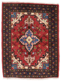 67X87 Alfombra Ardabil Oriental Negro/Rojo Oscuro (Lana, Persia/Irán) Carpetvista