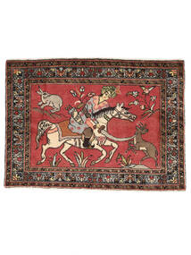 73X100 絨毯 ハマダン オリエンタル ブラック/ダークレッド (ウール, ペルシャ/イラン) Carpetvista