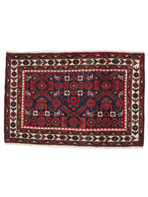 Hamadan Rug 68X100 Black/Dark Red Wool, Persia/Iran Carpetvista