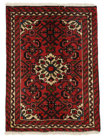 65X87 Alfombra Hosseinabad Oriental Negro/Rojo Oscuro (Lana, Persia/Irán) Carpetvista