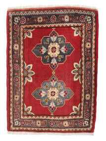  Persischer Asadabad Teppich 63X87 Dunkelrot/Braun (Wolle, Persien/Iran)