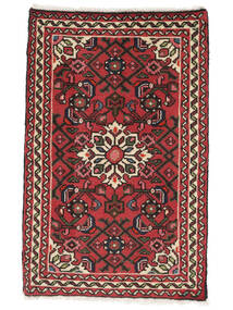  59X93 Hosseinabad Teppe Mørk Rød/Svart Persia/Iran Carpetvista
