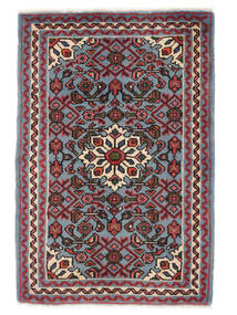 65X95 Hosseinabad Matot Matto Itämainen Tummanpunainen/Musta (Villa, Persia/Iran) Carpetvista