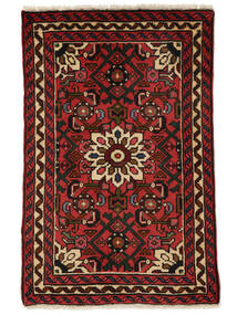  Persian Hosseinabad Rug 63X96 Black/Dark Red (Wool, Persia/Iran)