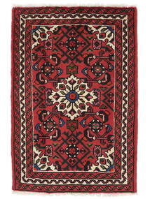 絨毯 ペルシャ ホセイナバード 65X96 ブラック/ダークレッド (ウール, ペルシャ/イラン)