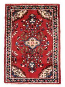 76X108 Alfombra Asadabad Oriental Rojo Oscuro/Negro (Lana, Persia/Irán) Carpetvista