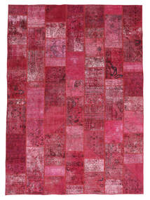  Persischer Patchwork Teppich 251X352 Dunkelrot/Rot Carpetvista
