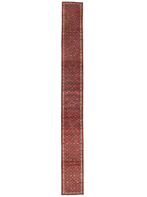 77X674 Hosseinabad Orientalisk Hallmatta Mörkröd/Brun (Ull, Persien/Iran) Carpetvista