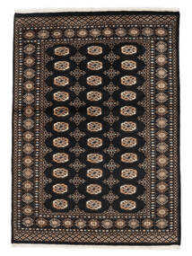 136X190 絨毯 オリエンタル パキスタン ブハラ 2Ply ブラック/茶色 (ウール, パキスタン) Carpetvista