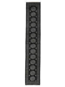 80X453 Pakistan Bokhara 3Ply Rug Oriental Runner
 Black/Dark Grey (Wool, Pakistan) Carpetvista