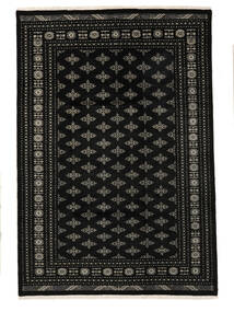 205X300 絨毯 オリエンタル パキスタン ブハラ 3Ply ブラック/ダークグリーン (ウール, パキスタン) Carpetvista