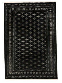 205X300 絨毯 パキスタン ブハラ 3Ply オリエンタル 黒 (ウール, パキスタン)