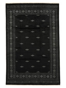 201X308 絨毯 パキスタン ブハラ 3Ply オリエンタル ブラック (ウール, パキスタン) Carpetvista