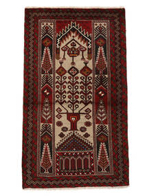 Persian Baluch Rug 99X168 Black/Brown Carpetvista