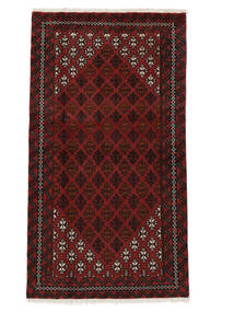 Dywan Beludż 98X175 Czarny/Ciemnoczerwony (Wełna, Persja/Iran)