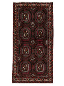 絨毯 オリエンタル バルーチ 106X207 ブラック/茶色 (ウール, ペルシャ/イラン)