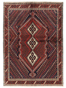 Persischer Afshar Shahre Babak Teppich 147X207 Schwarz/Dunkelrot (Wolle, Persien/Iran)